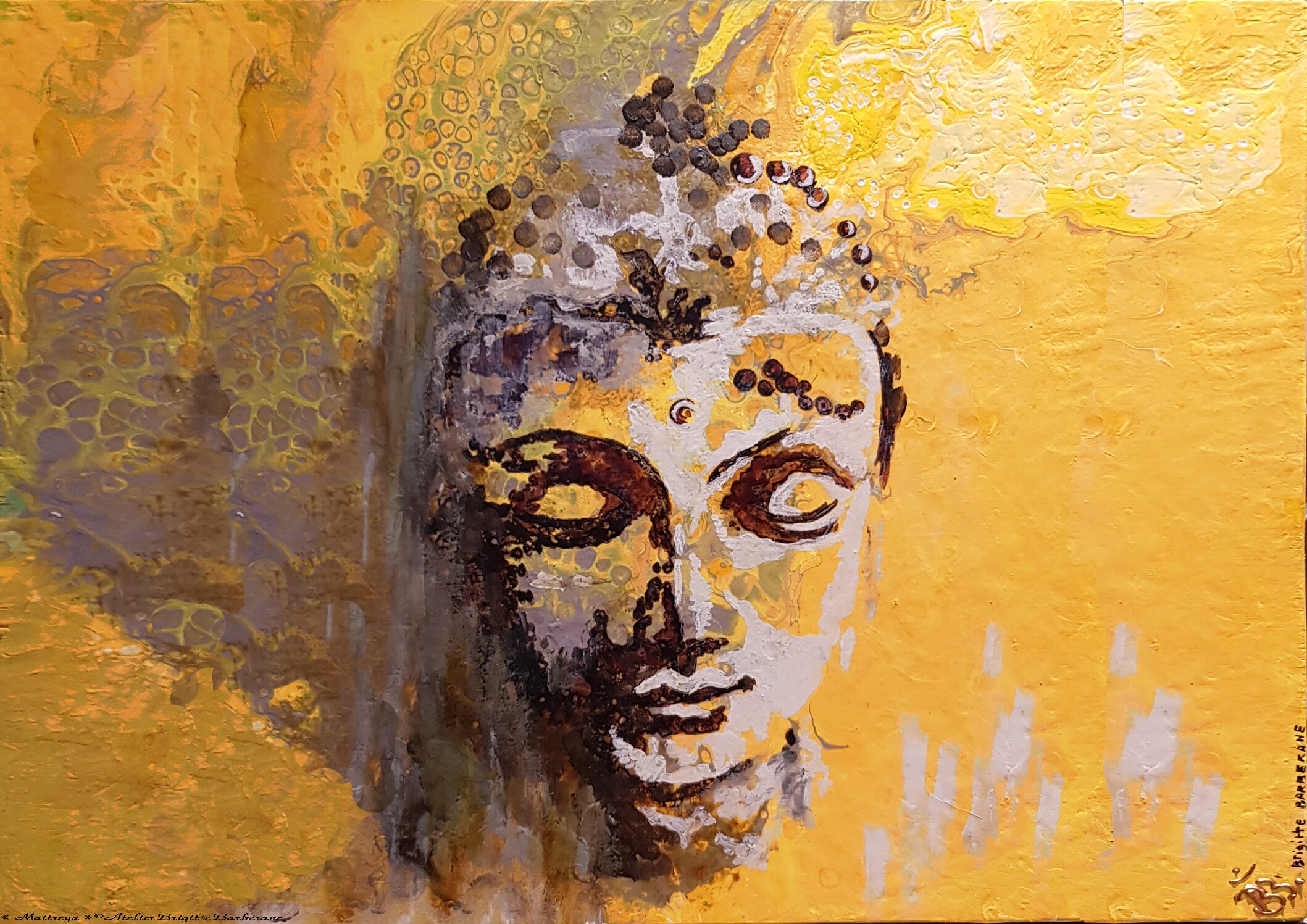 Maitreya , Bouddha du Futur (format A3 horizontal)